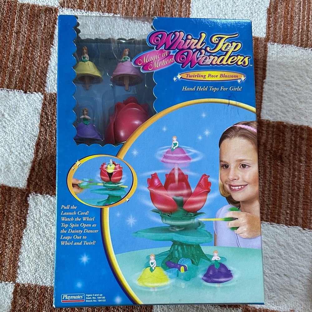 NEW SEALED Whirl Top Wonders - Twirling Rose Blossom Toy